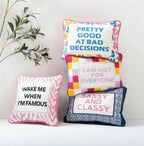 Pretty Good At Bad Decisions Needlepoint Pillow image 2