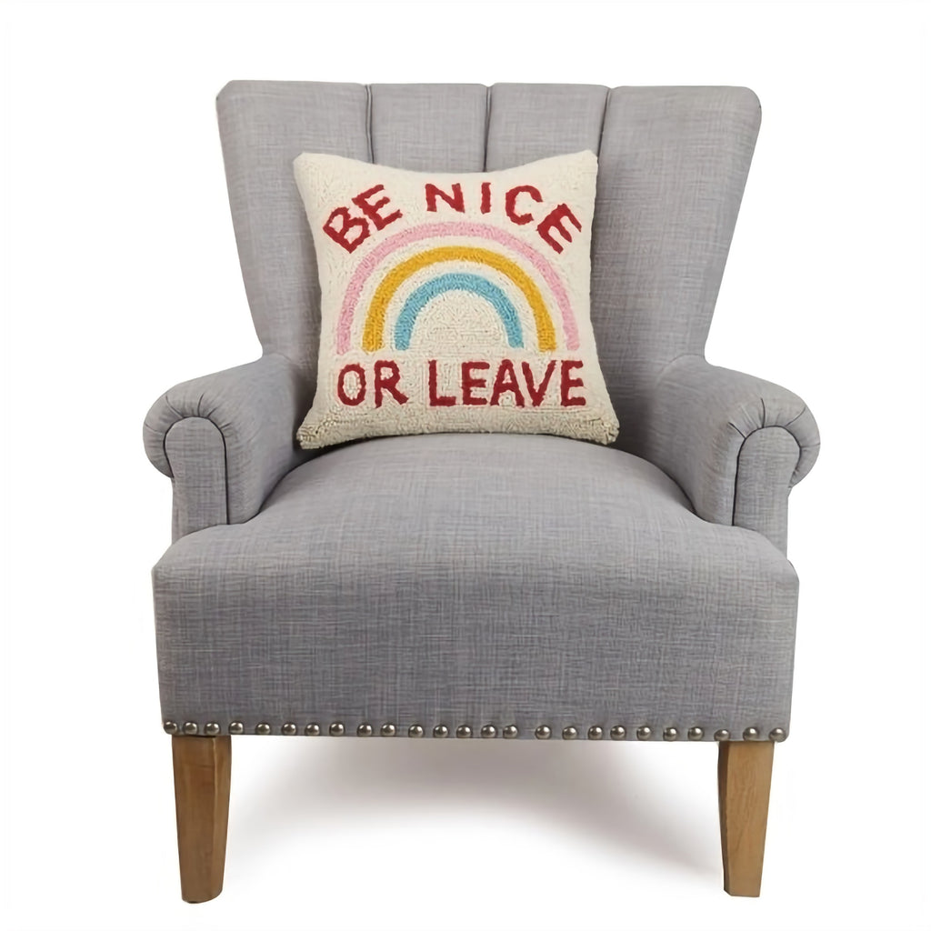 Be Nice Or Leave Hook Pillow image 1