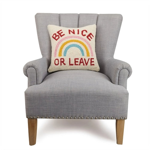 Be Nice Or Leave Hook Pillow image 1
