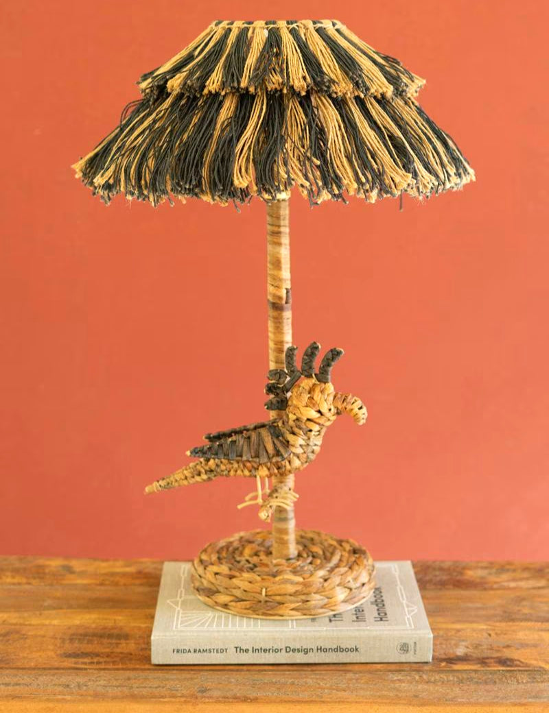 Zaza Rattan Bird Lamp image 2