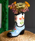 Texas Floral Cowboy Boot Vase image 0