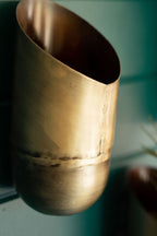 Brass Wall Planters (Set of 3) image 1