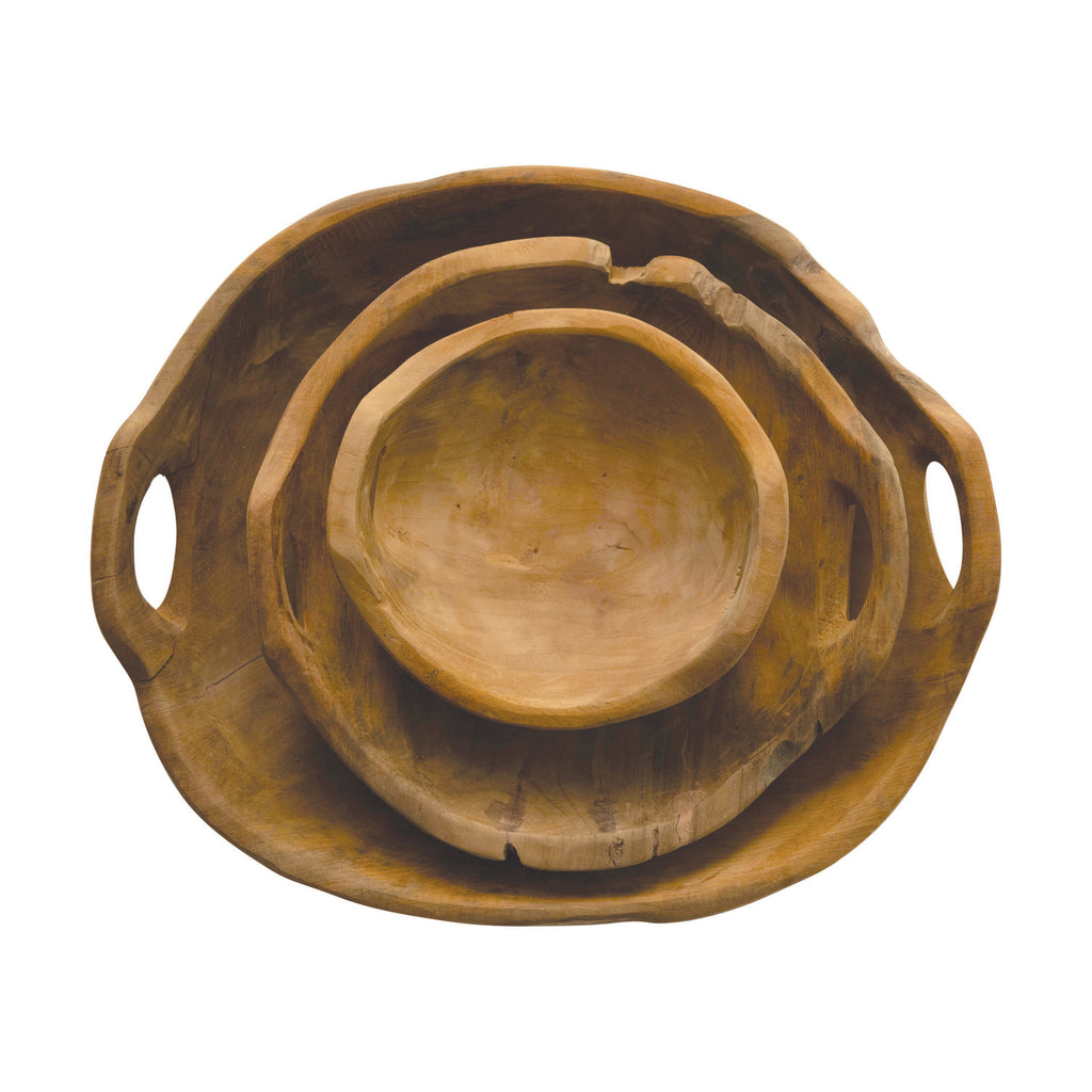 Sable Teak Wood Bowl (Set of 3)  image 1