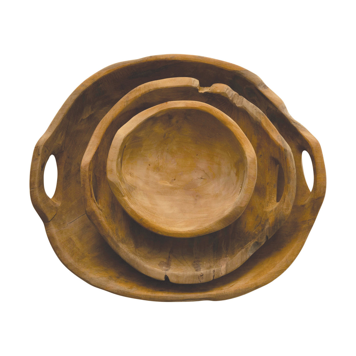 Sable Teak Wood Bowl (Set of 3)  image 1