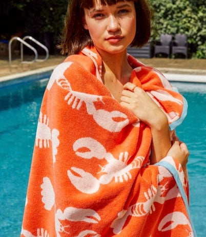 Cape Lobster Bath Towel Set image 0