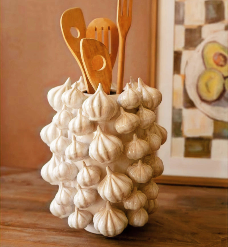 Garden Garlic Ceramic Vase image 0