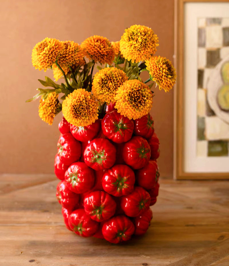 Garden Tomato Ceramic Vase image 0