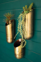 Brass Wall Planters (Set of 3) image 4