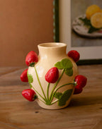 Strawberry Vine Ceramic Vase image 2