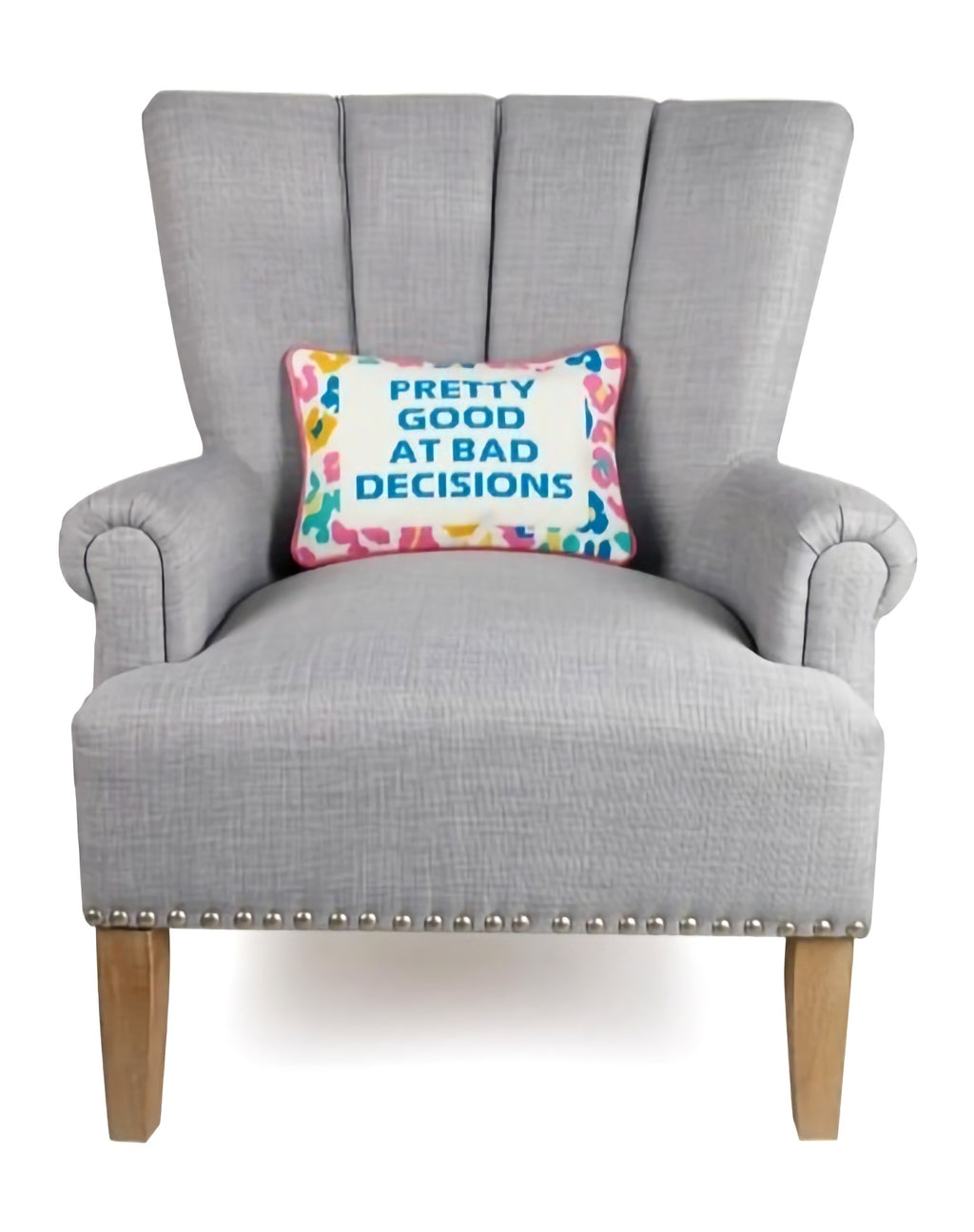 Pretty Good At Bad Decisions Needlepoint Pillow image 1
