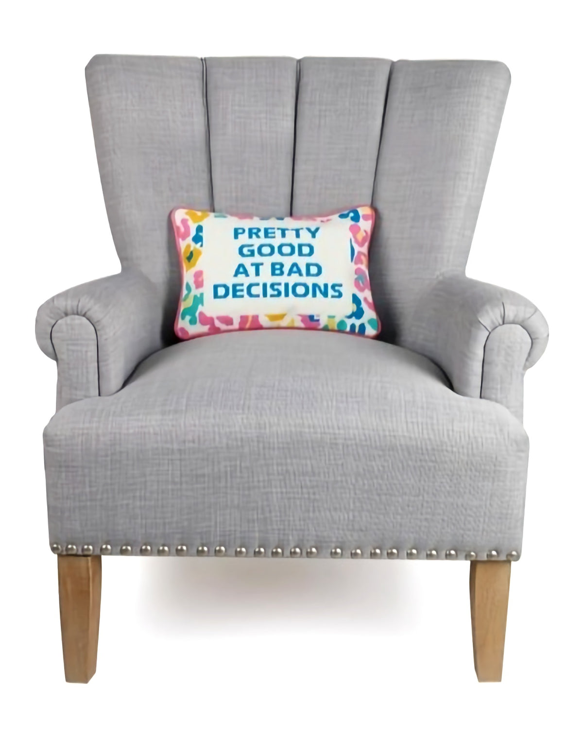 Pretty Good At Bad Decisions Needlepoint Pillow image 1