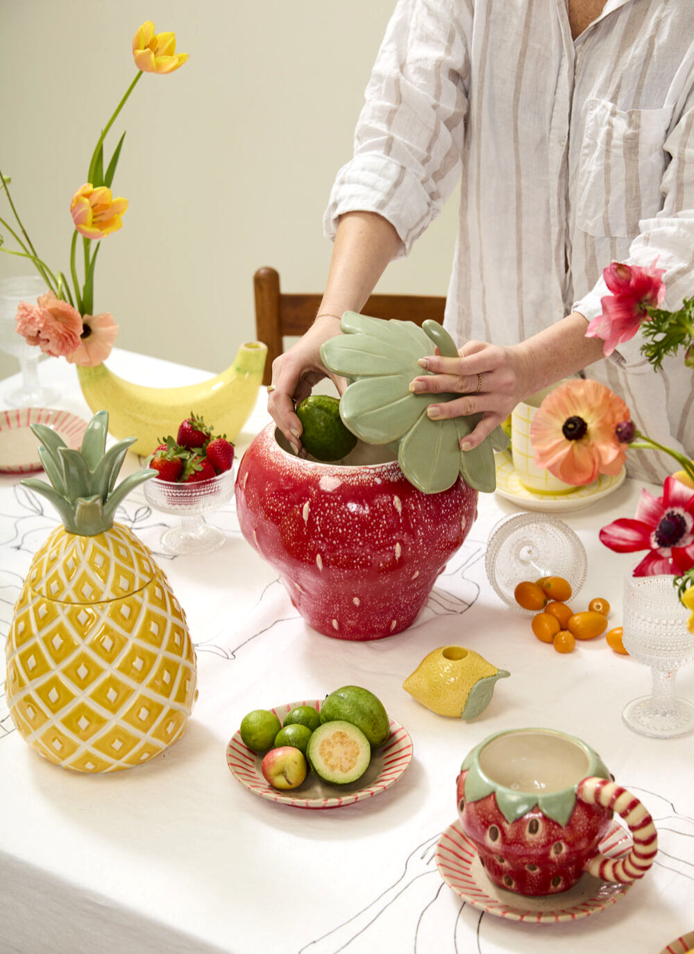 Juicy Strawberry Ceramic Canister image 1