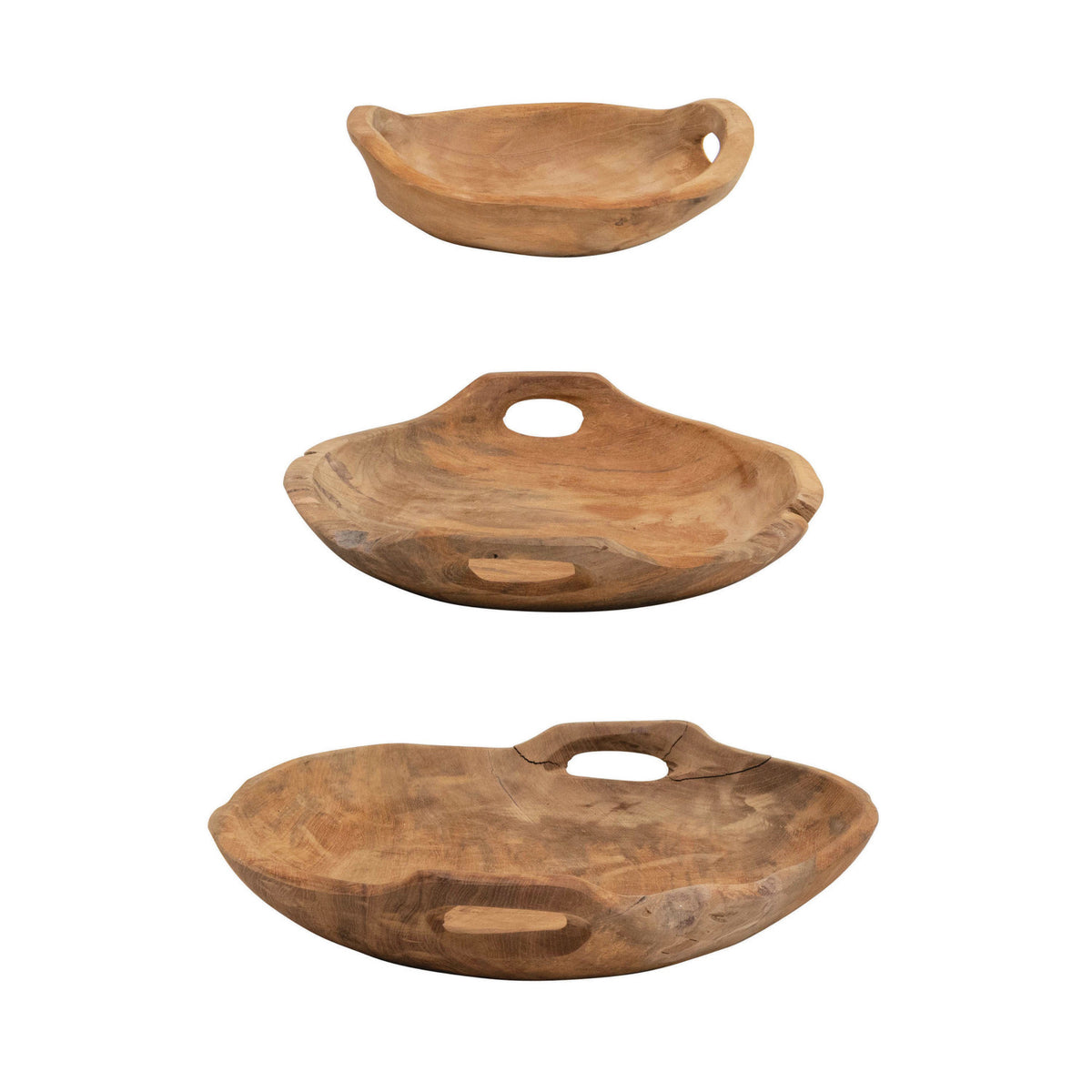 Sable Teak Wood Bowl (Set of 3)  image 5