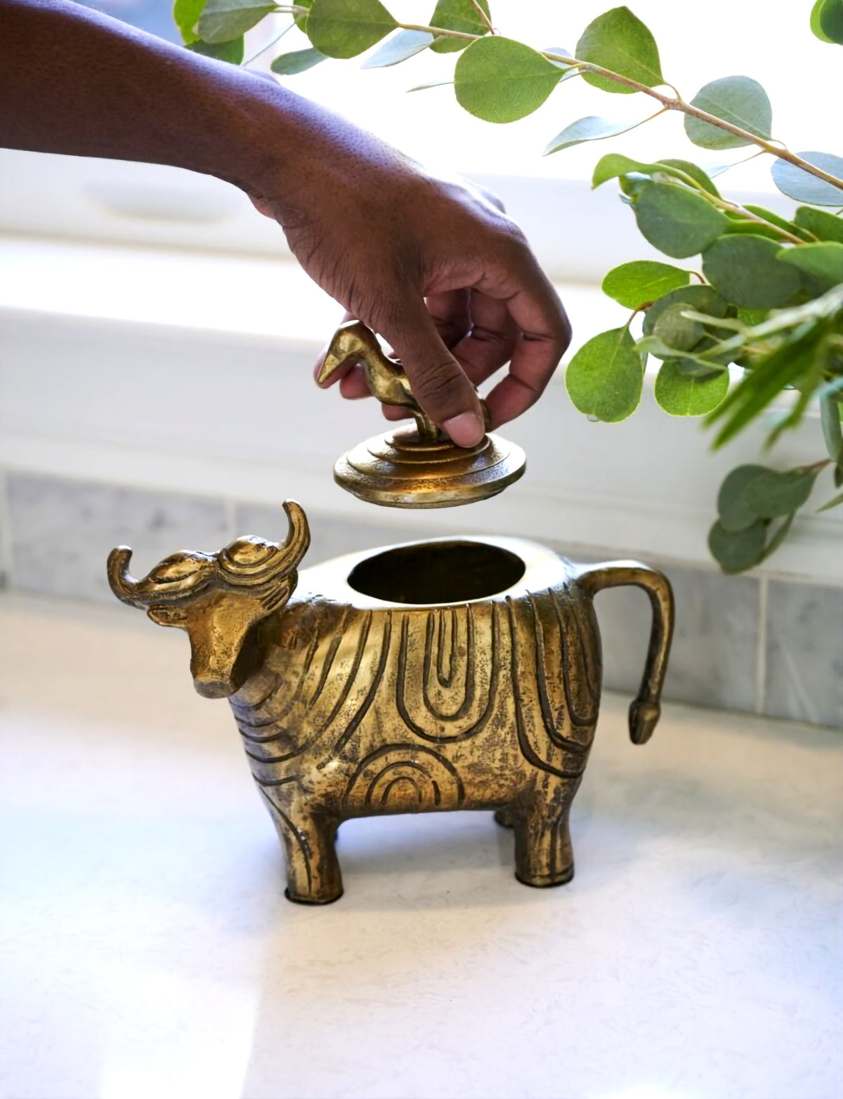 Water Buffalo and Heron Catchall image 3