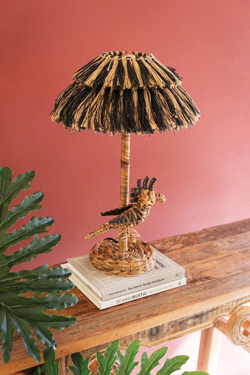Zaza Rattan Bird Lamp image 1