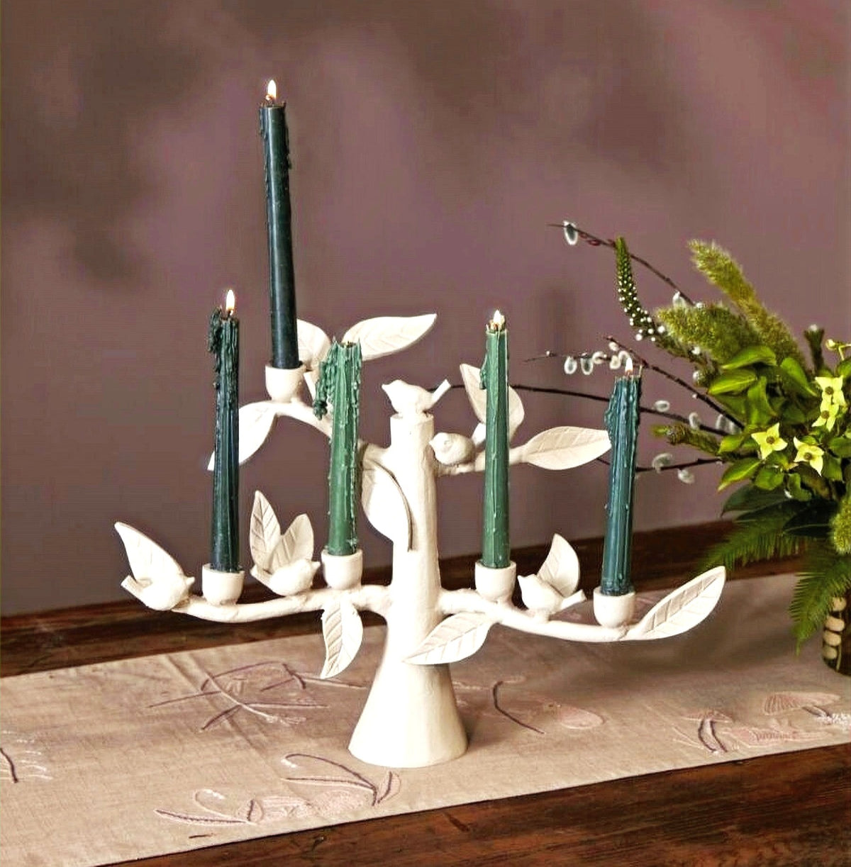 Perched Songbirds Candelabra image 0