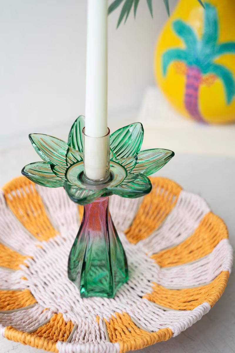 Iris Glass Taper Candleholder  image 3