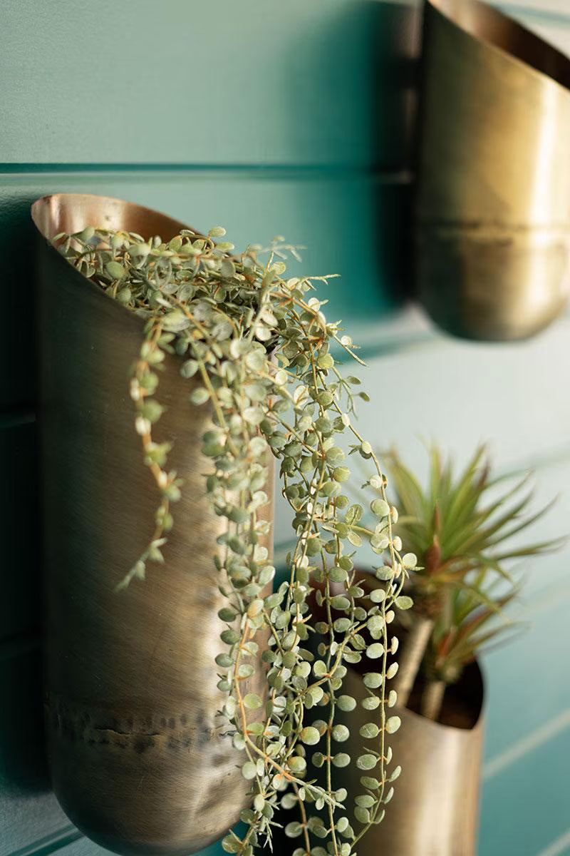 Brass Wall Planters (Set of 3) image 3
