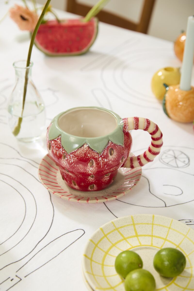 Fresh Fruit Mug and Saucer image 2