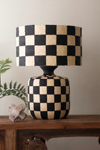 Flora Checker Paper Mache Lamp image 4