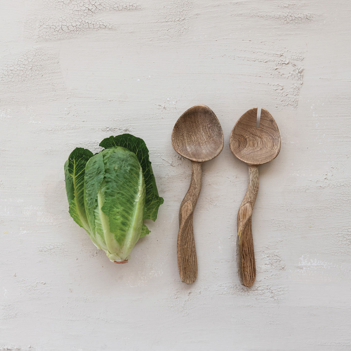 Solana Carved Salad Server Set image 0