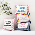 Wake Me When I’m Famous Needlepoint Pillow image 3