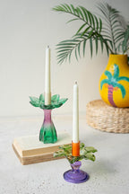 Iris Glass Taper Candleholder  image 4
