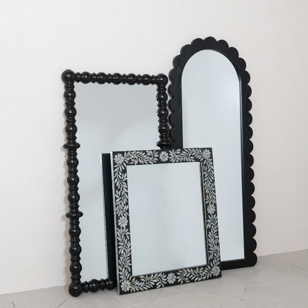 Noir Scallop Arch Mirror  image 1