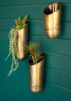 Brass Wall Planters (Set of 3) image 0