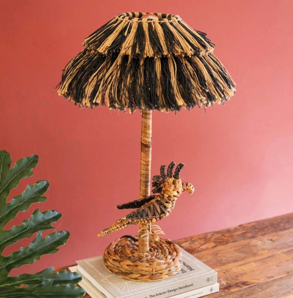 Zaza Rattan Bird Lamp image 0