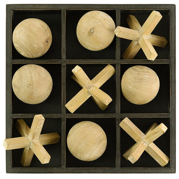 Wooden 3D Tic-Tac-Toe Game Board  image 1