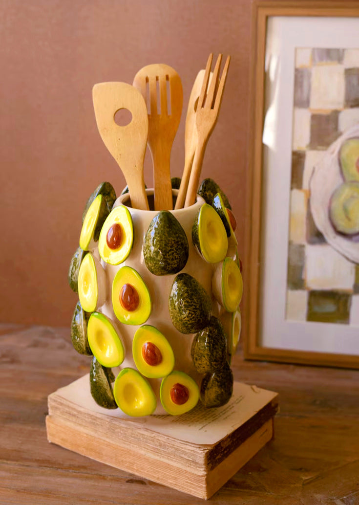 Garden Avocado Ceramic Vase image 0