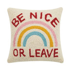 Be Nice Or Leave Hook Pillow image 0