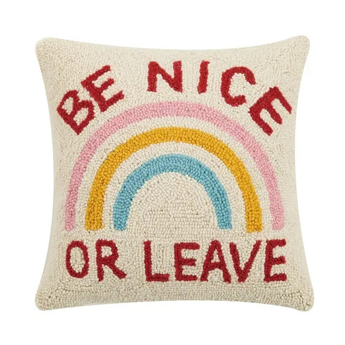 Be Nice Or Leave Hook Pillow image 0